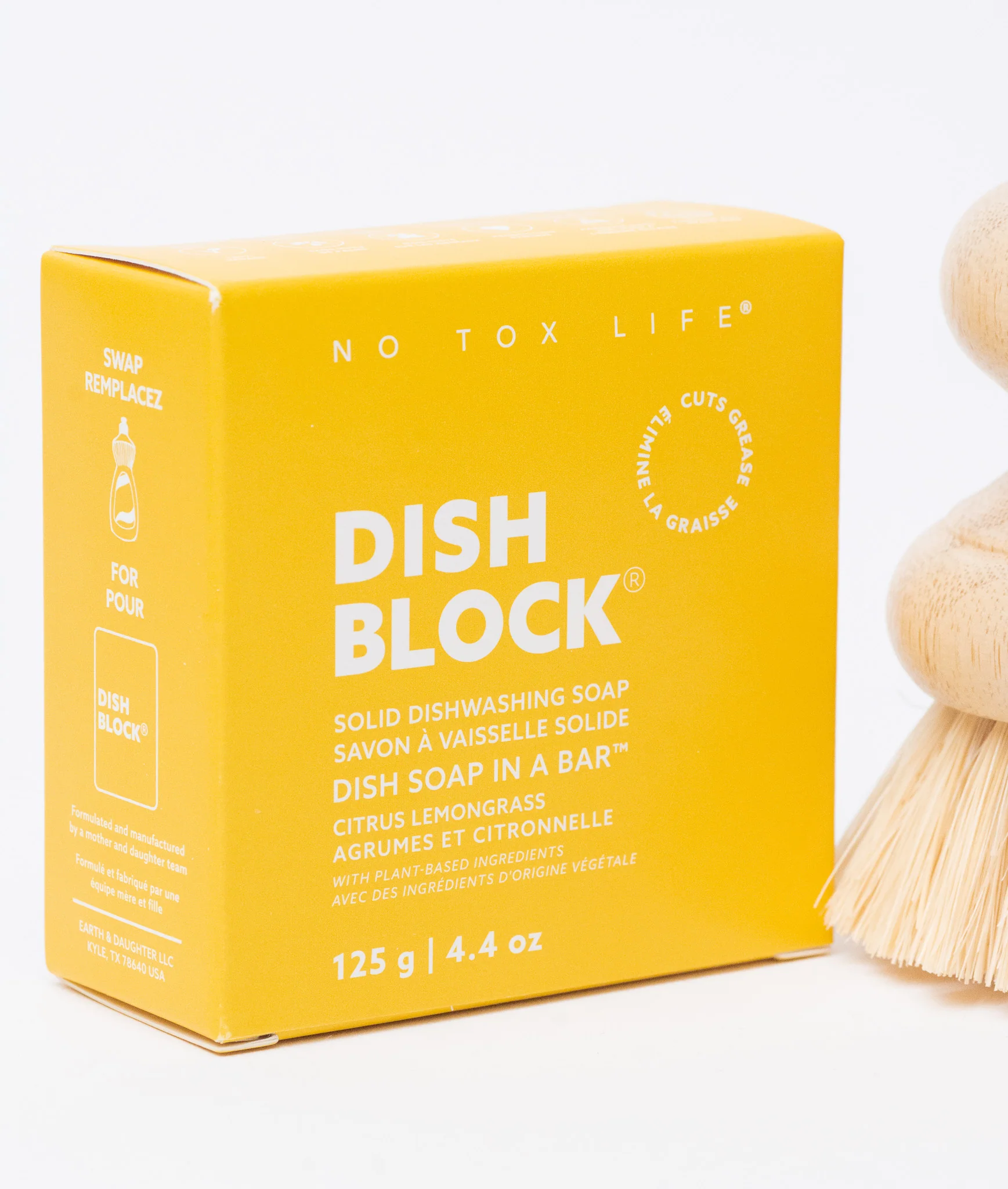 DISH BLOCK® solid dish soap - Citrus Lemongrass - Pack of 4 - No Tox Life® - Image 4