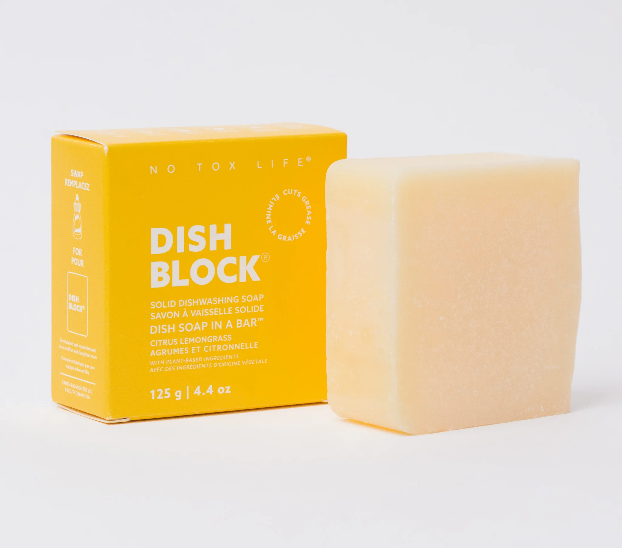 DISH BLOCK® solid dish soap - Citrus Lemongrass - Pack of 4 - No Tox Life® - Image 5
