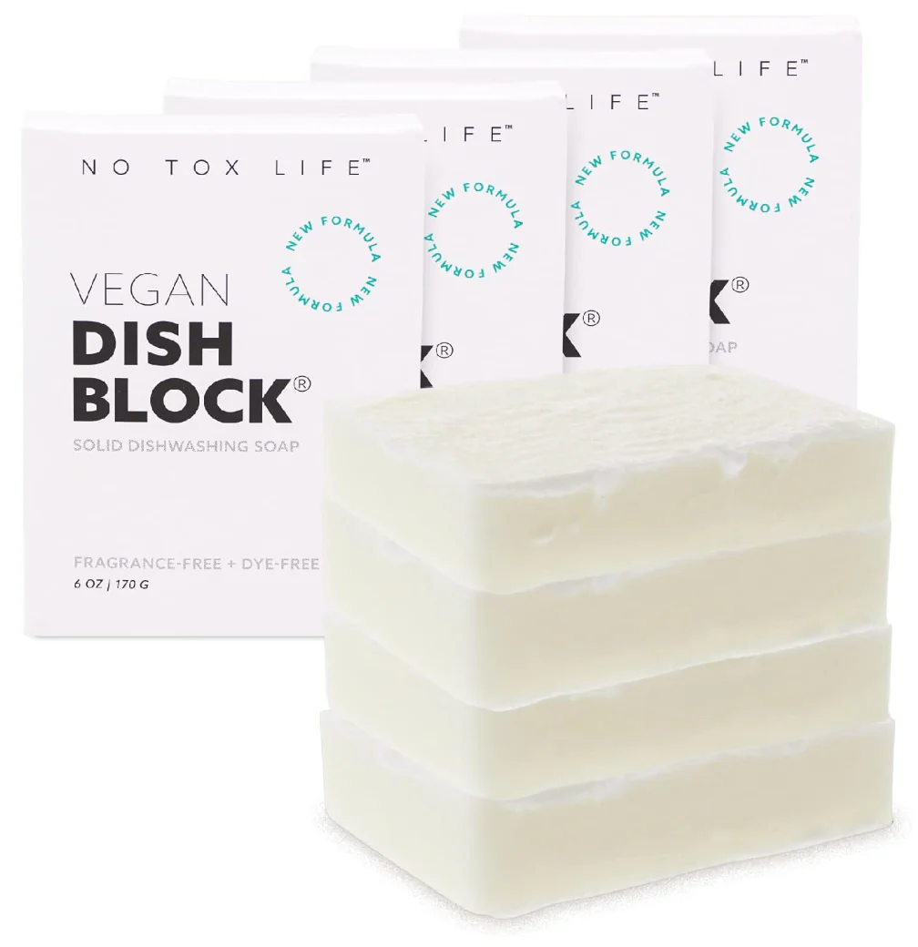 DISH BLOCK® solid dish soap - 6 oz (170g) bars - Pack of 4 - No Tox Life® - Image 3